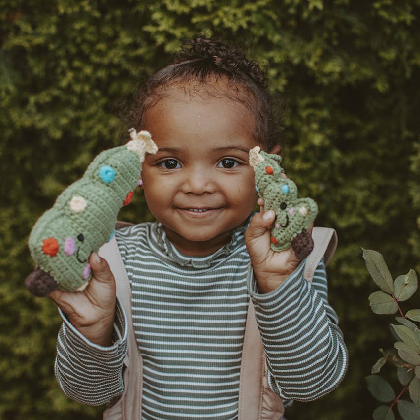 Pebble - Wholesale Handheld Rattle - Baby - Christmas Tree Rattle – Handmade Organic Cotton Baby Toy2