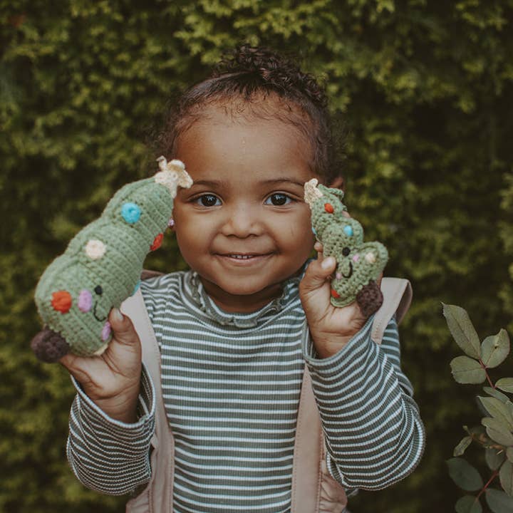 Pebble - Wholesale Handheld Rattle - Baby - Christmas Tree Rattle – Handmade Organic Cotton Baby Toy2