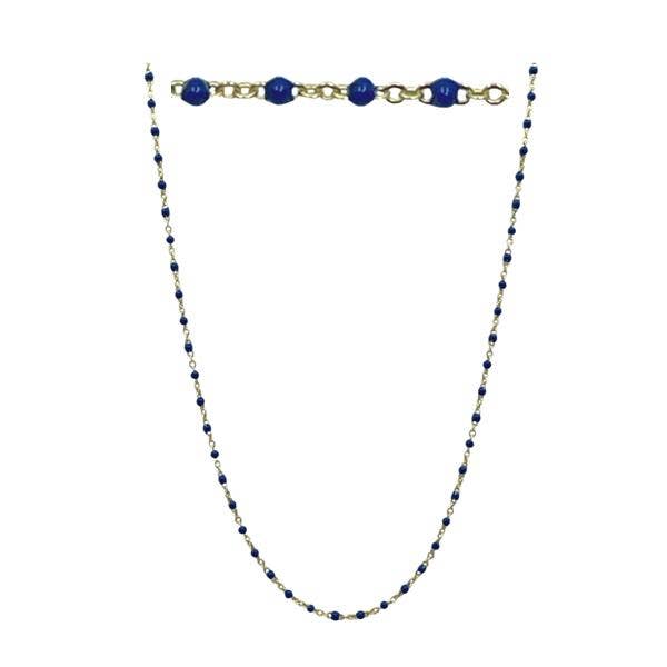 Collana con perline smaltate da 2 mm: lapis vermeil o placcata per la vendita all'ingrosso da parte di Athena Designs