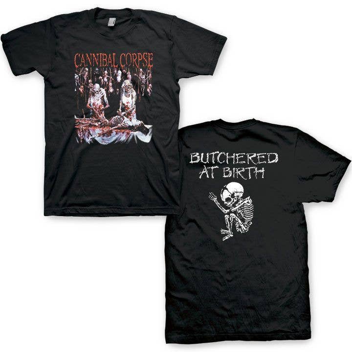 Manic Merch - Vendita all'ingrosso Maglietta stampata - Unisex - Cannibal Corpse - Macellati alla Nascita - Maglietta Grafica