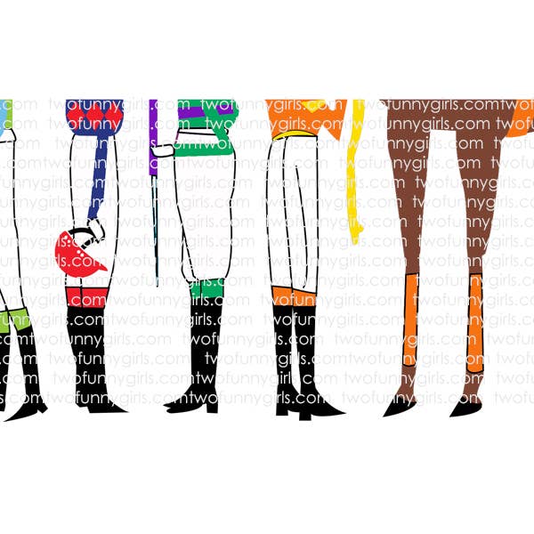 Two Funny Girls - Vente Gobelets jetables - Lot de 10 gobelets en plastique Kentucky Derby Jockey/Horse Legs1