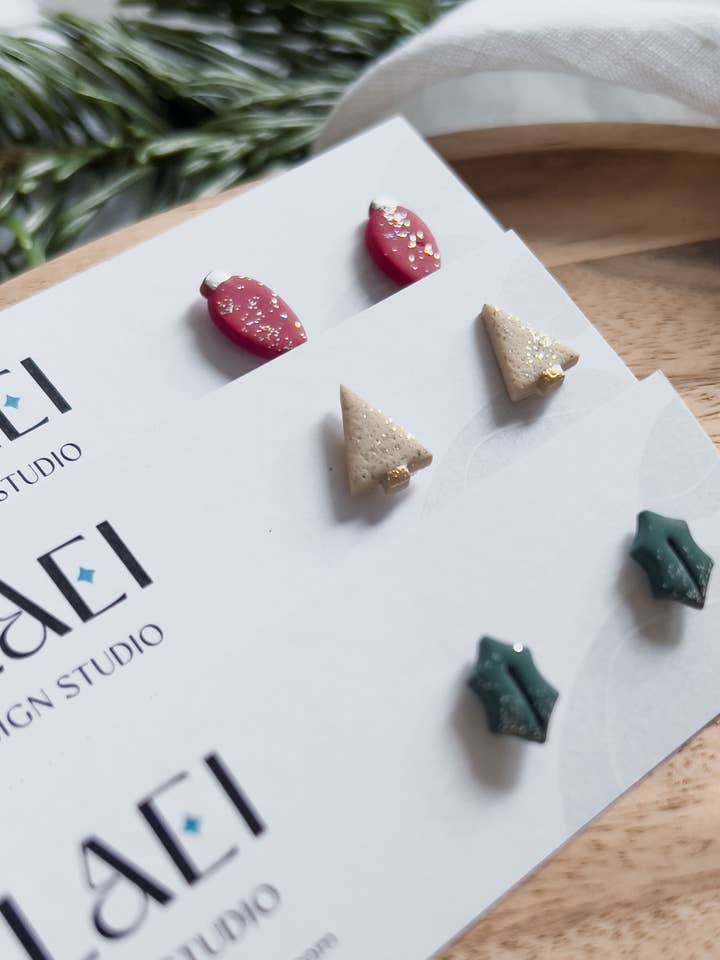 Col T ✦ Weihnachts-Ohrstecker für den Großhandel von KLAEI DESIGN STUDIO