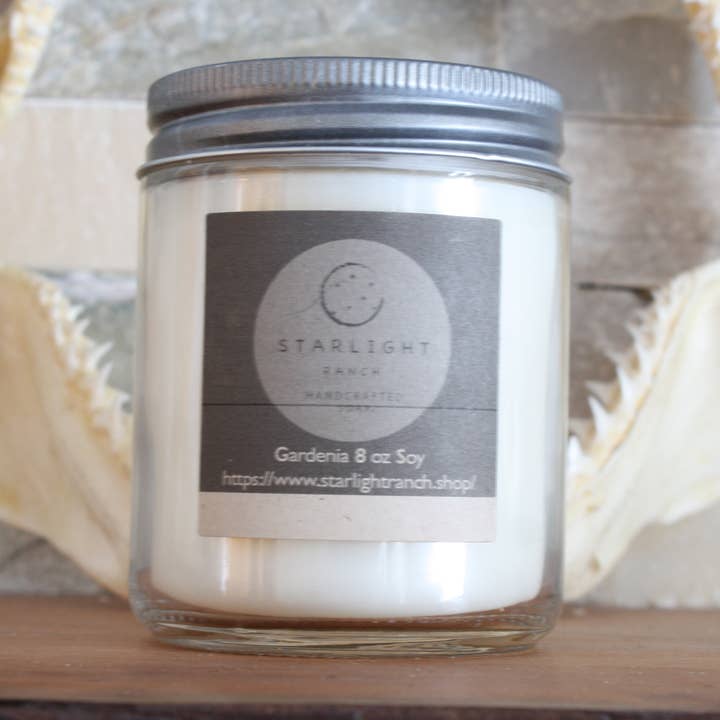 8 ounce 100% soy candles for wholesale by Starlight Ranch Candles and Soaps
