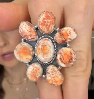 Krush Kandy - Wholesale Cocktail/Statement Ring - Desert Heat Jasper Cluster Rings MADE TO ORDER9