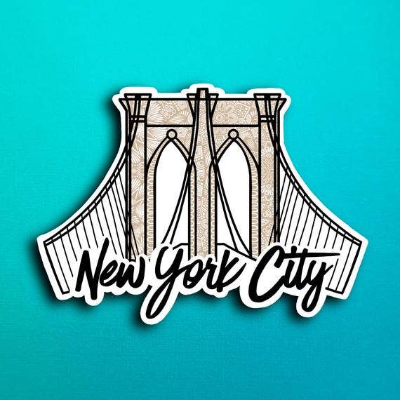 Zenspire Designs - Wholesale Sticker - New York City Sticker (WATERPROOF)0