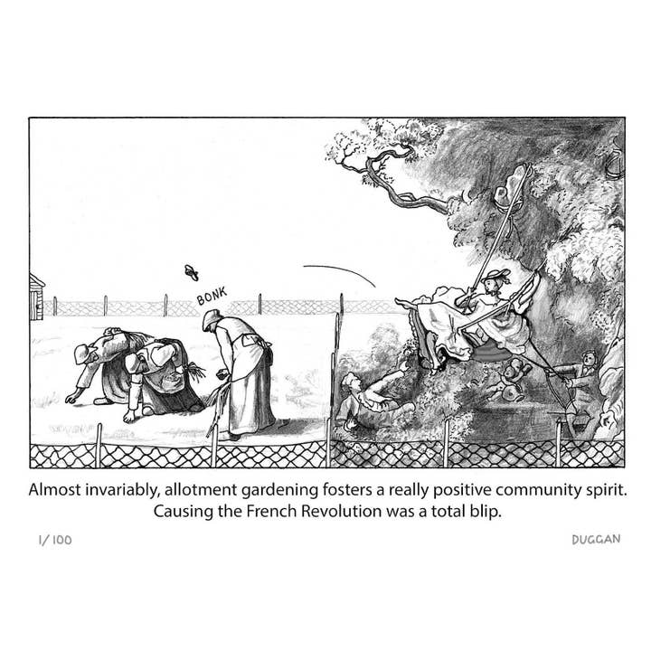 Kolonihave Havearbejde Begrænset Udgave Tryk Af Peter Duggan for engroshandel hos Duggoons Greeting Cards