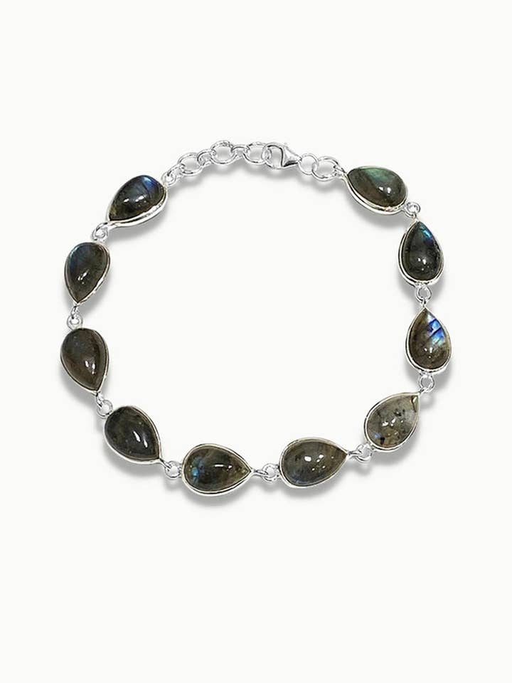 Bracciale in argento Sivalya Labradorite - Dew Drops per la vendita all'ingrosso da parte di Sivalya