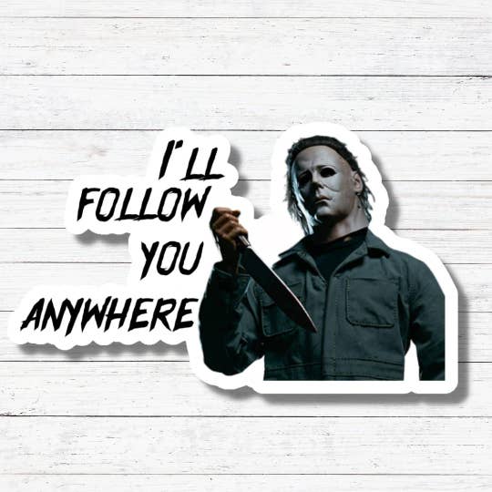 Oily Graphic Creations - Wholesale Sticker - Michael Myers Halloween- Scary Love Sticker/Magnet1