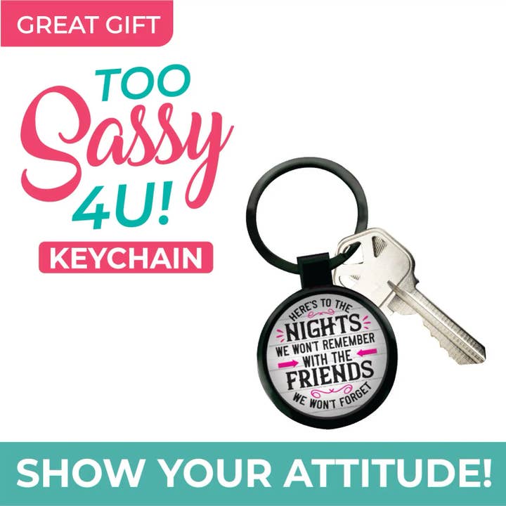 Novelty Brands - Wholesale Keychain - Unisex - Sweet N Sassy Metal Key Chain Assortment BULK - 12/Display1