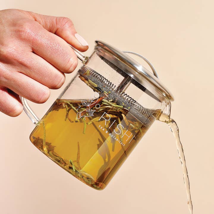 Rishi Tea & Botanicals - Vente Théière - Théière en verre borosilicaté Simple Brew pour thé en vrac (400 ml)1