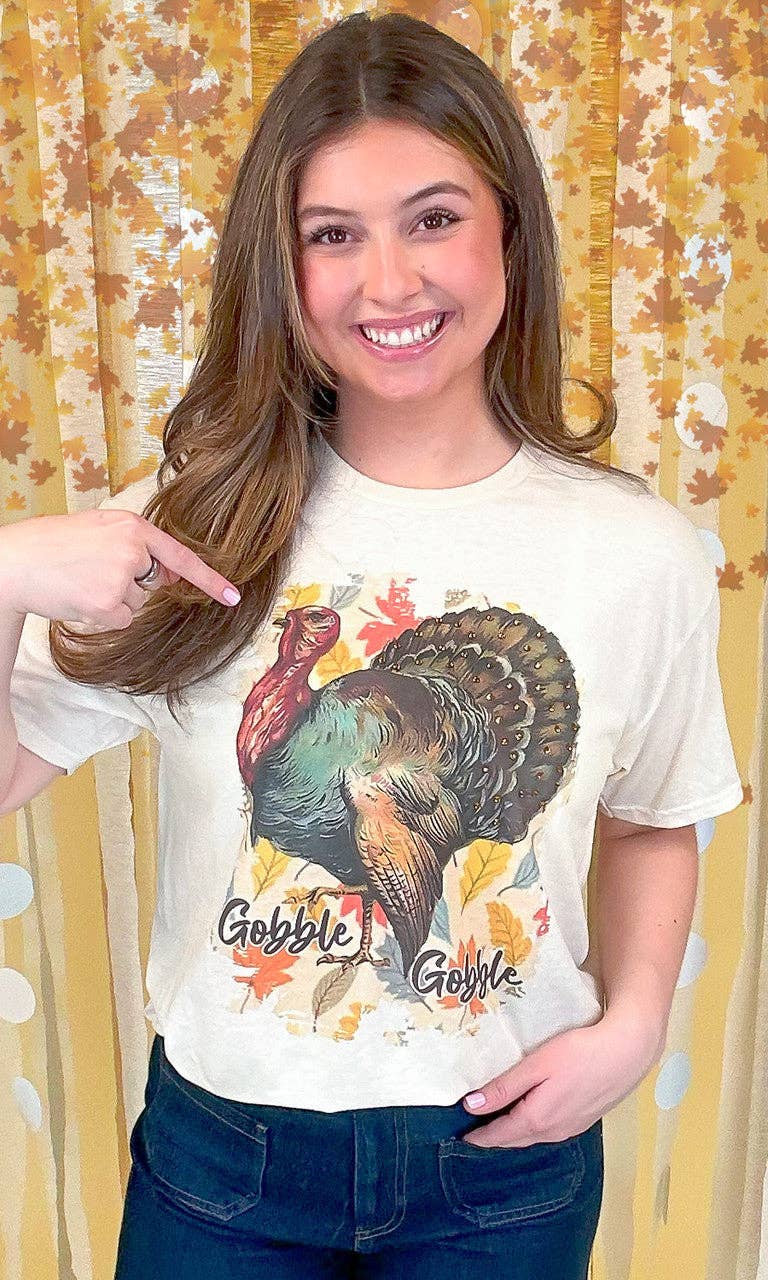 Sugar Stitch - Vente T-shirt à imprimés – femme - Chemise graphique en strass Gobble Gobble1