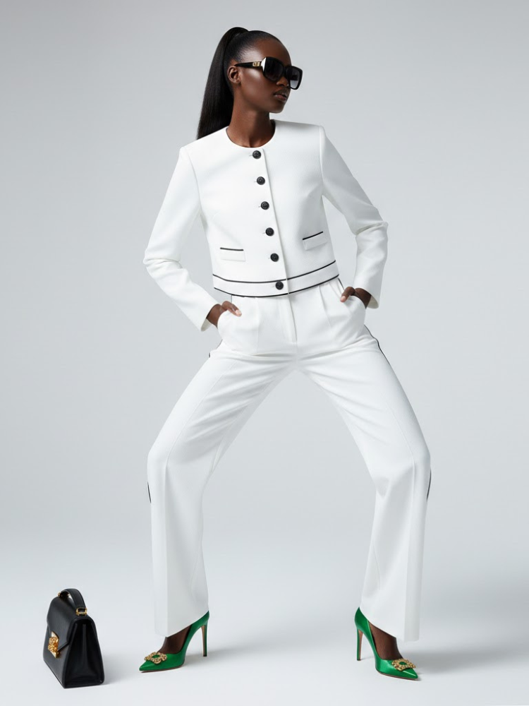Set White MADISON Suit Jacket & Pants Prêt-à-Porter BYMANYC ® New York for wholesale on Faire2