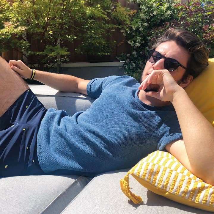 Pyque - Wholesale T-Shirt - Men's - Light Indigo Denim T-Shirt1