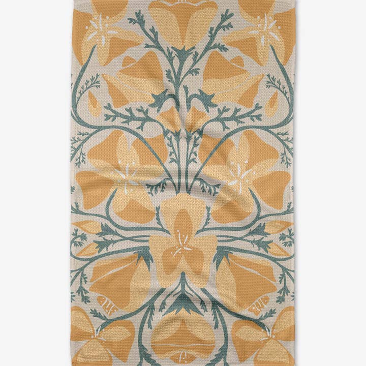 Geometry - Wholesale Tea Towel - Golden Poppy Tea Towel
