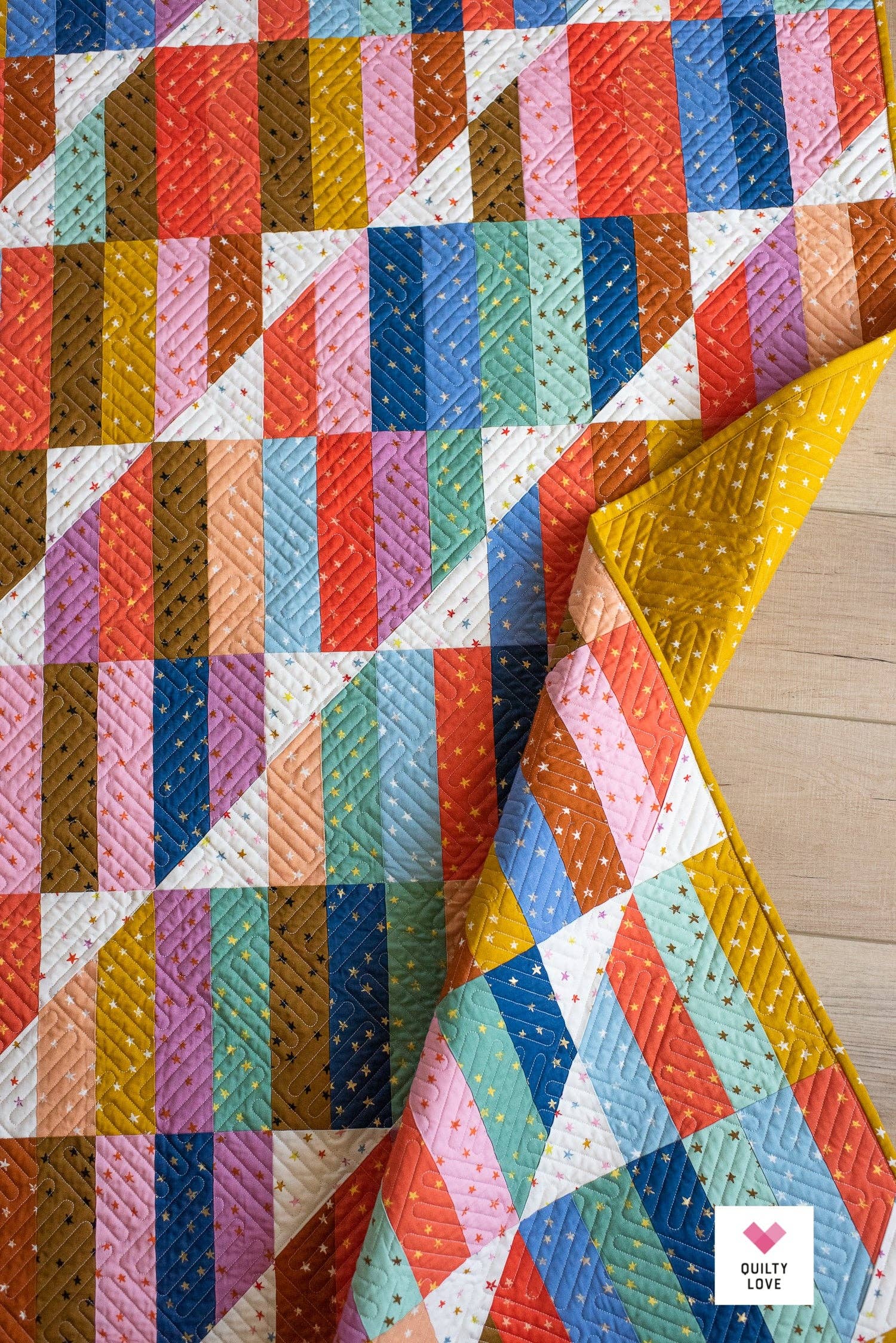 Quilty Love - Wholesale Craft Sewing Kit - Happy Stripes Printed PAPER pattern5