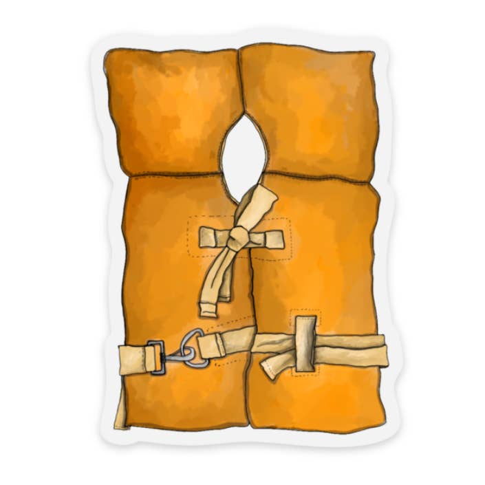 Giubbotto di salvataggio vintage - Adesivo per la vendita all'ingrosso da parte di Kevin & Kaia