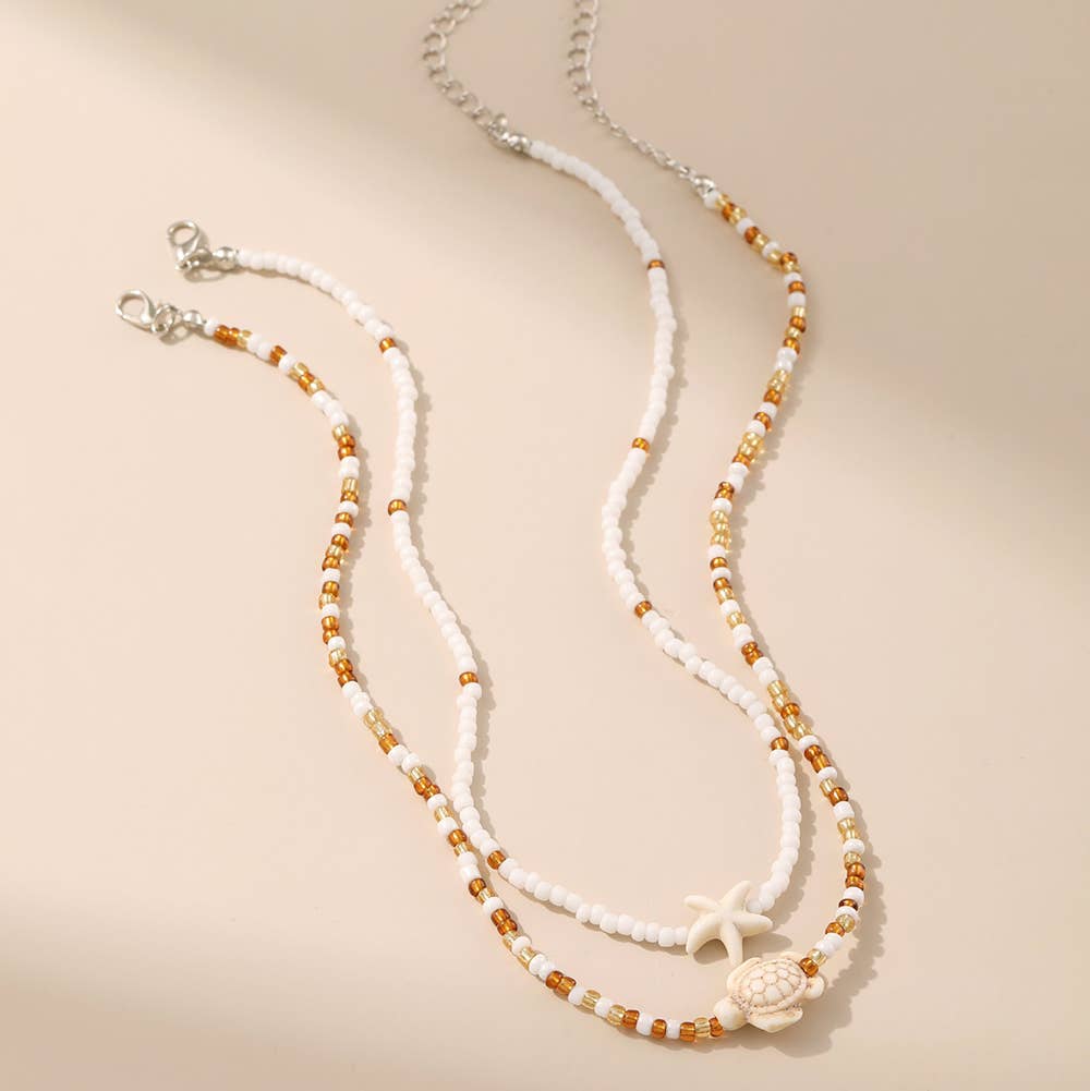 Wholesale Ocean Beach Rice Bead Bead Necklace for your store