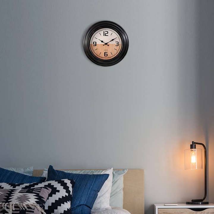 Ledsone – wholesale Wall clock – Black Round Vintage Large Wall Clocks for Living Room ~ 51541