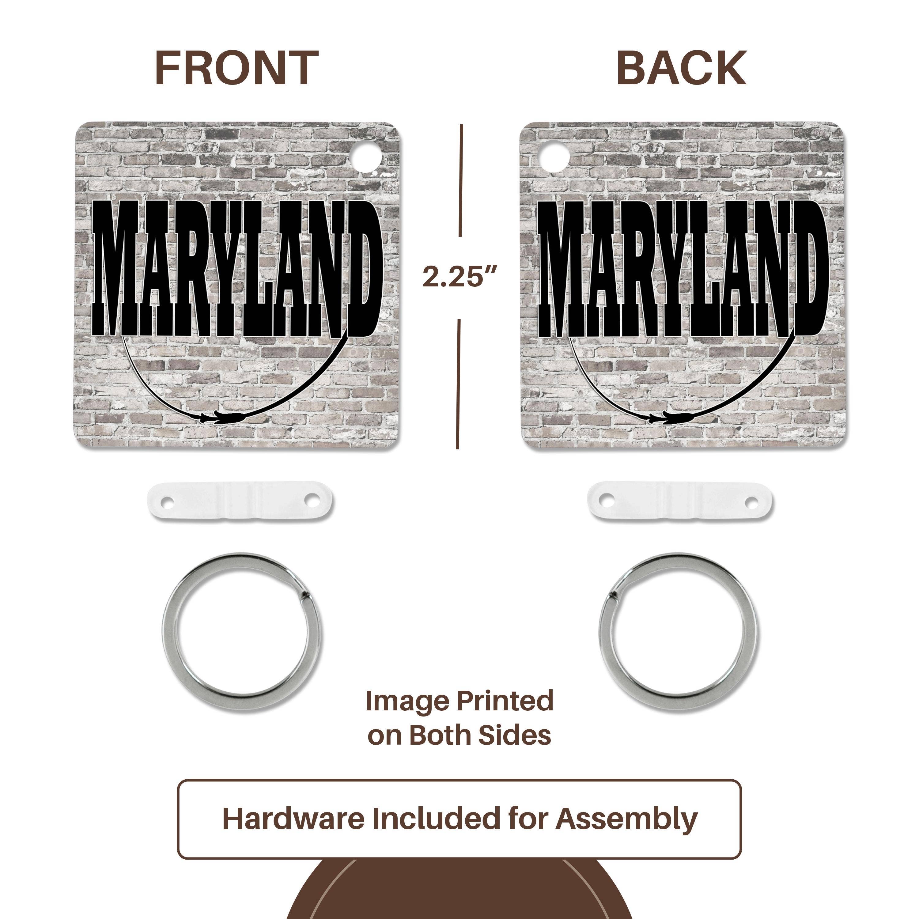 3dRose - Wholesale Sleutelhanger - Uniseks - 3dRose, Maryland. De hoofdstad is Annapolis., Sleutelhanger4