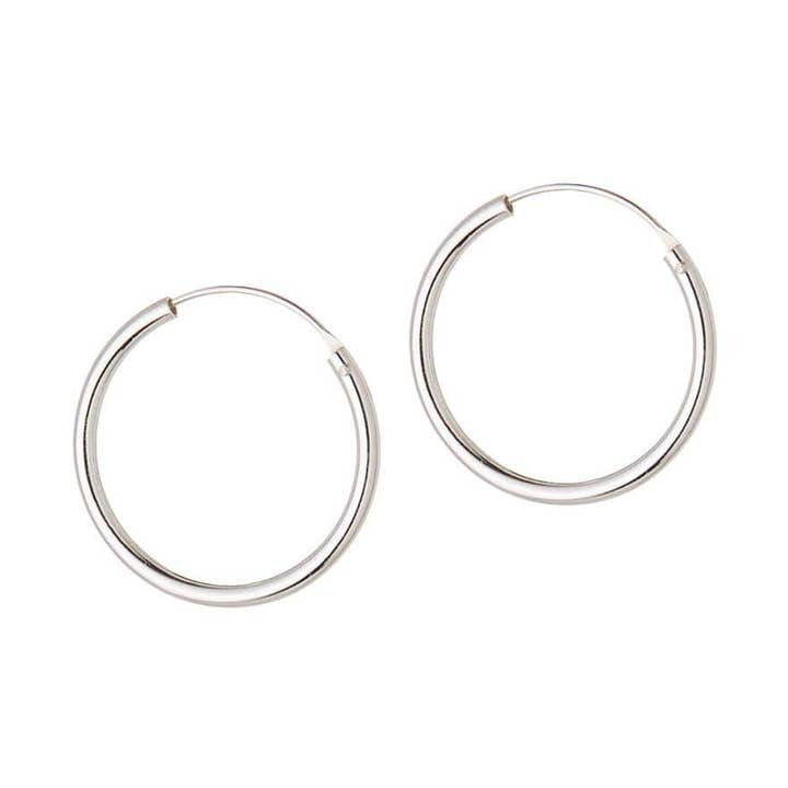 Silver Hoop Earrings 20 MM 1,5MM for wholesale by Juulry