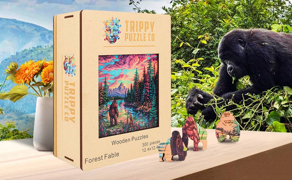 Trippy Puzzle Co - Wholesale Puzzle - Adult - Forest Fable Wooden Jigsaw Puzzle 300PC1