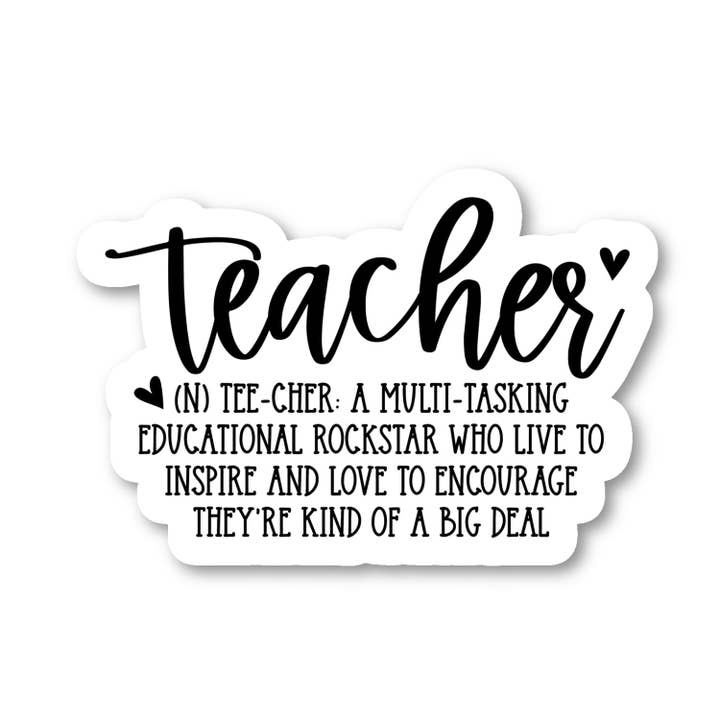 Teacher Definition Multi Tasking Educational Rockstar Teacher Life 3 Pack - Set of 2.5, 3 and 4 Inch Vinyl Laptop Stickers - Teacher Life for Laptop, Phone, Water Bottle, Car & More Decal (3 Pack) for wholesale by FunPopStickers
