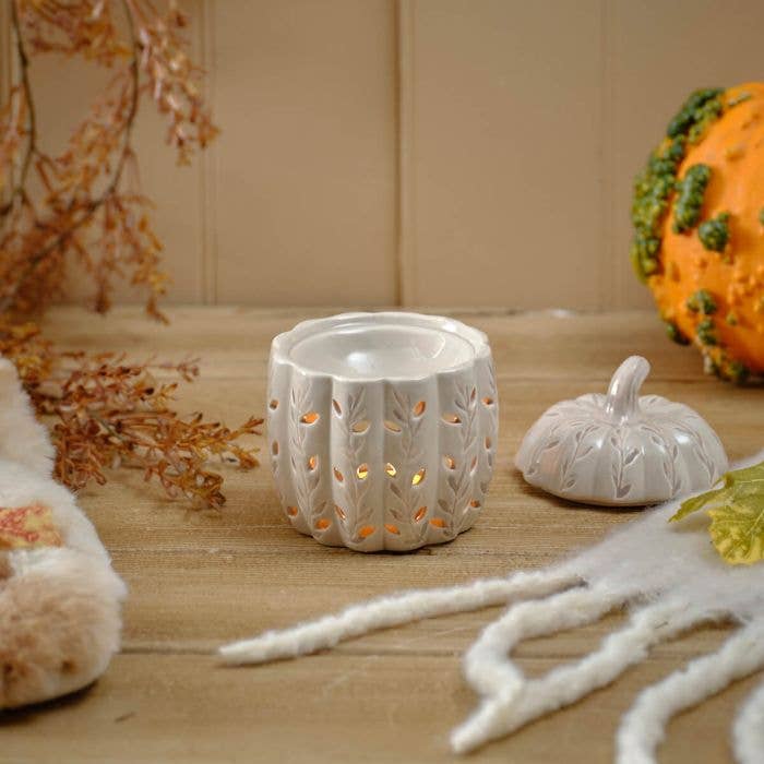 Langs - Wholesale Wax Warmer - Harvest Pumpkin Ceramic Wax Melt Burner With Lid2