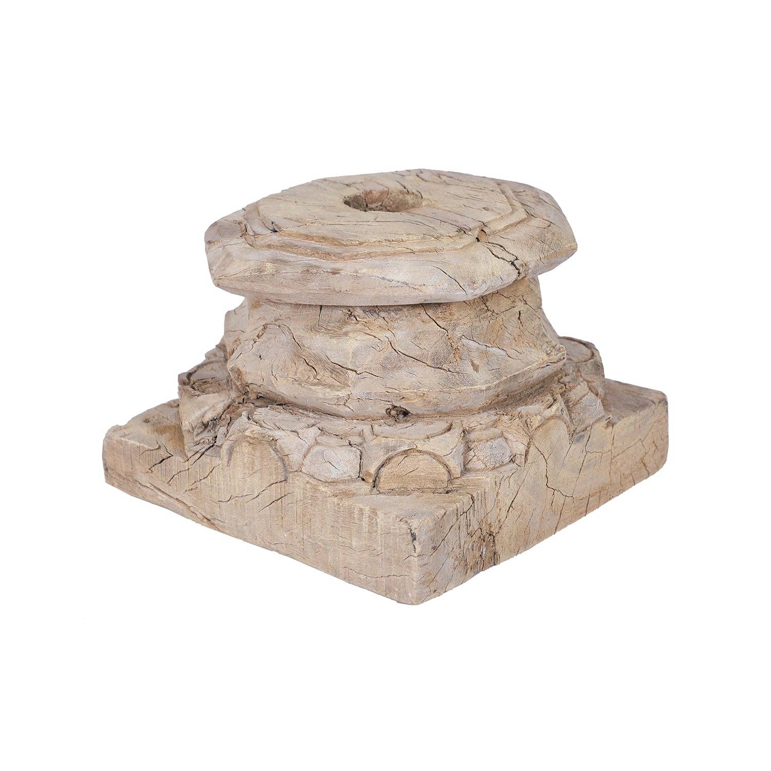 Blue Ocean Traders - Wholesale Candle Holder - Vintage Capital Bleached, Small1