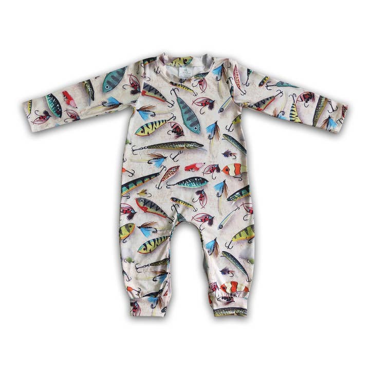 Yawoo Garments - Wholesale Jumpsuit - Baby - Fish print long sleeve baby boy romper