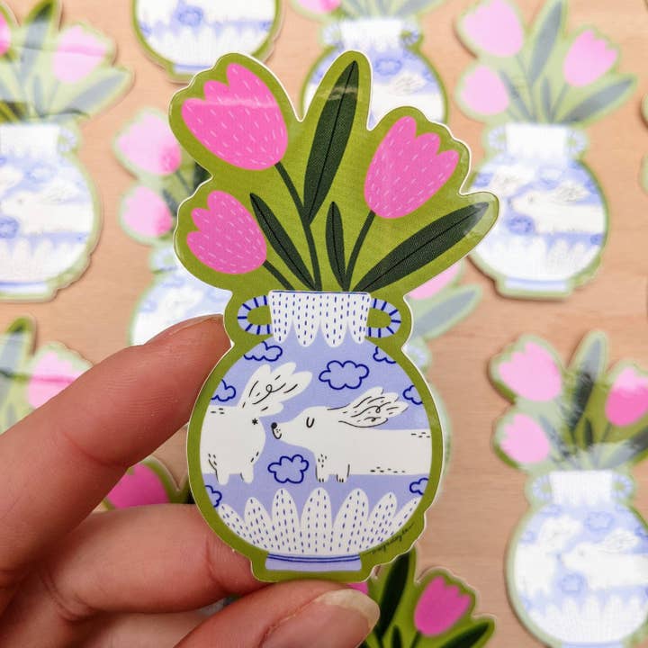 Sniff Vase Sticker for wholesale by Uschie