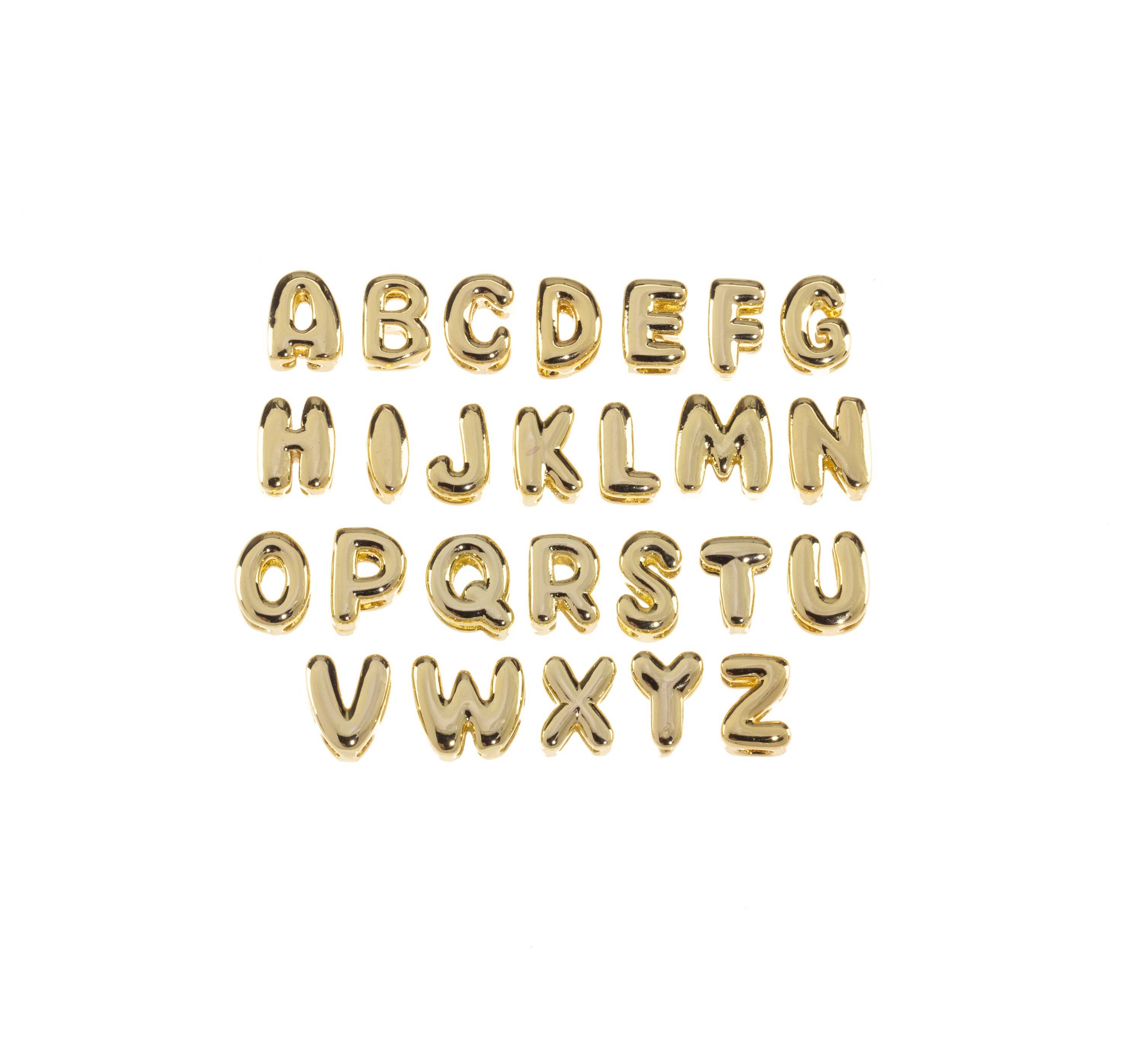 Jewel Pledge – Großhandel Individueller Charm/Anhänger – Gold- oder Silber-Ballon-Alphabet-Buchstabenanhänger CPG20153