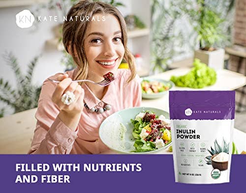 Kate Naturals – Proteína/Superalimento em pó por atacado – Pó Orgânico de Inulina (Blue Agave)4
