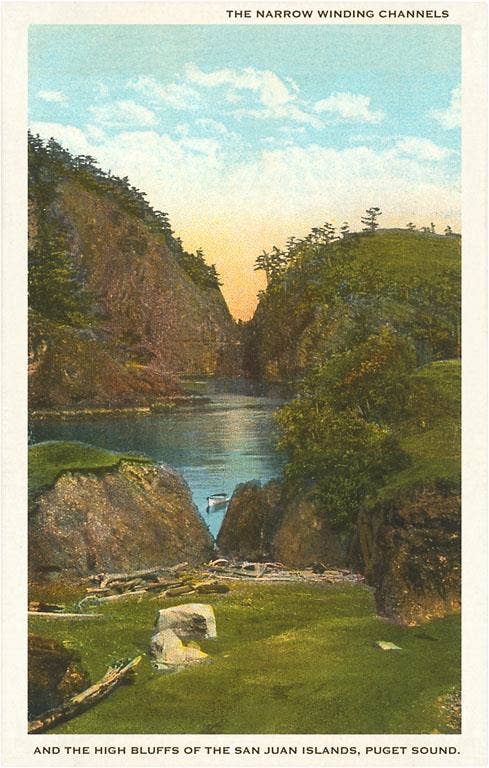 Found Image Press - Wholesale Postcard - Postcard WA-96 San Juan Islands, Puget Sound0