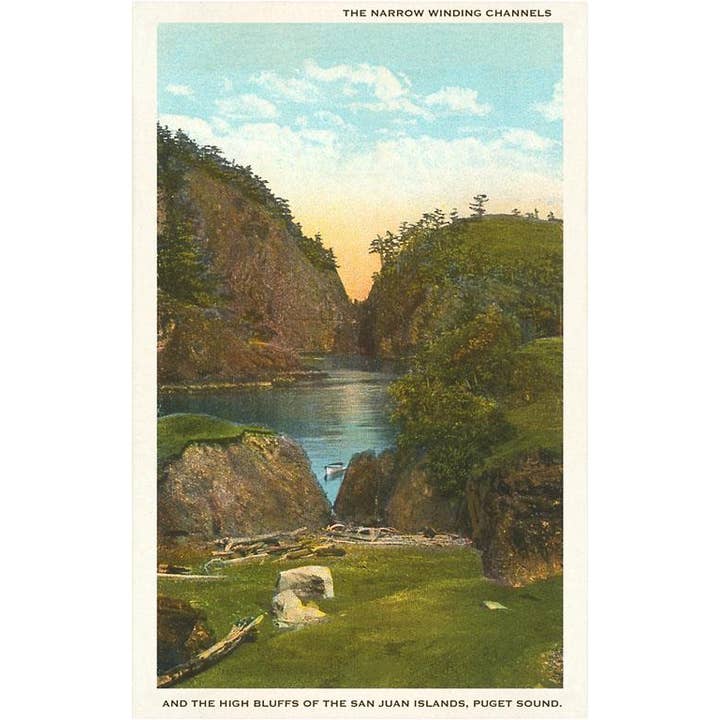 Found Image Press - Vendita all'ingrosso Cartoline - Cartolina WA-96 Isole San Juan, Puget Sound