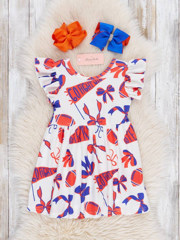 Go Team Flutter Swing Dress Florida for wholesale by Marie Nicole Clothing