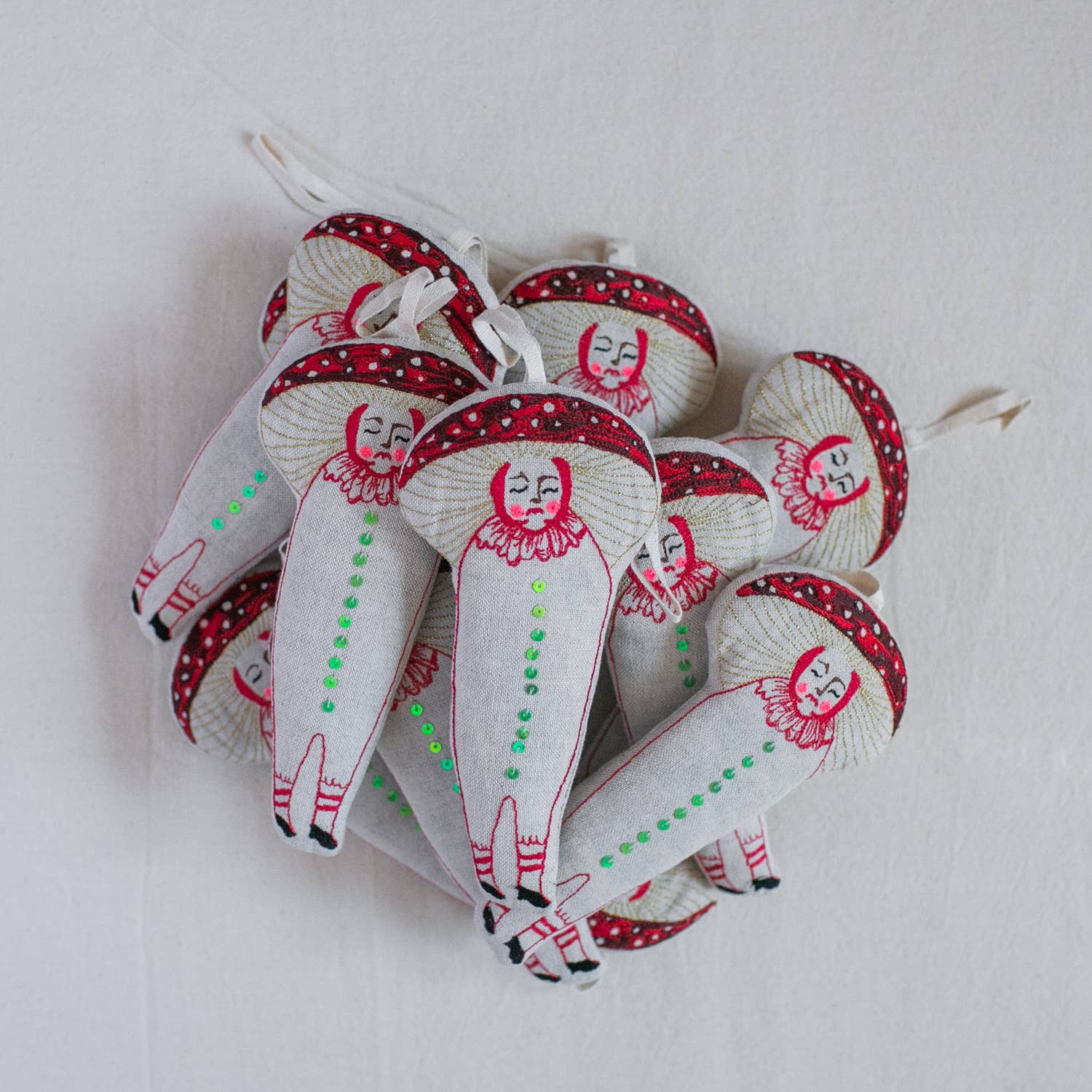 Skippy Cotton – wholesale Ornament – Baby Mushroom, Lavender & cotton filled ornament3
