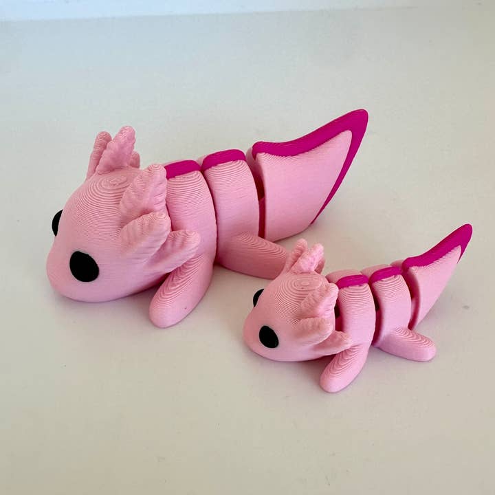 Ruby’s dragons – Engroshandel Fidget - Børn – 3D-printede bevægelige baby-axolotler3