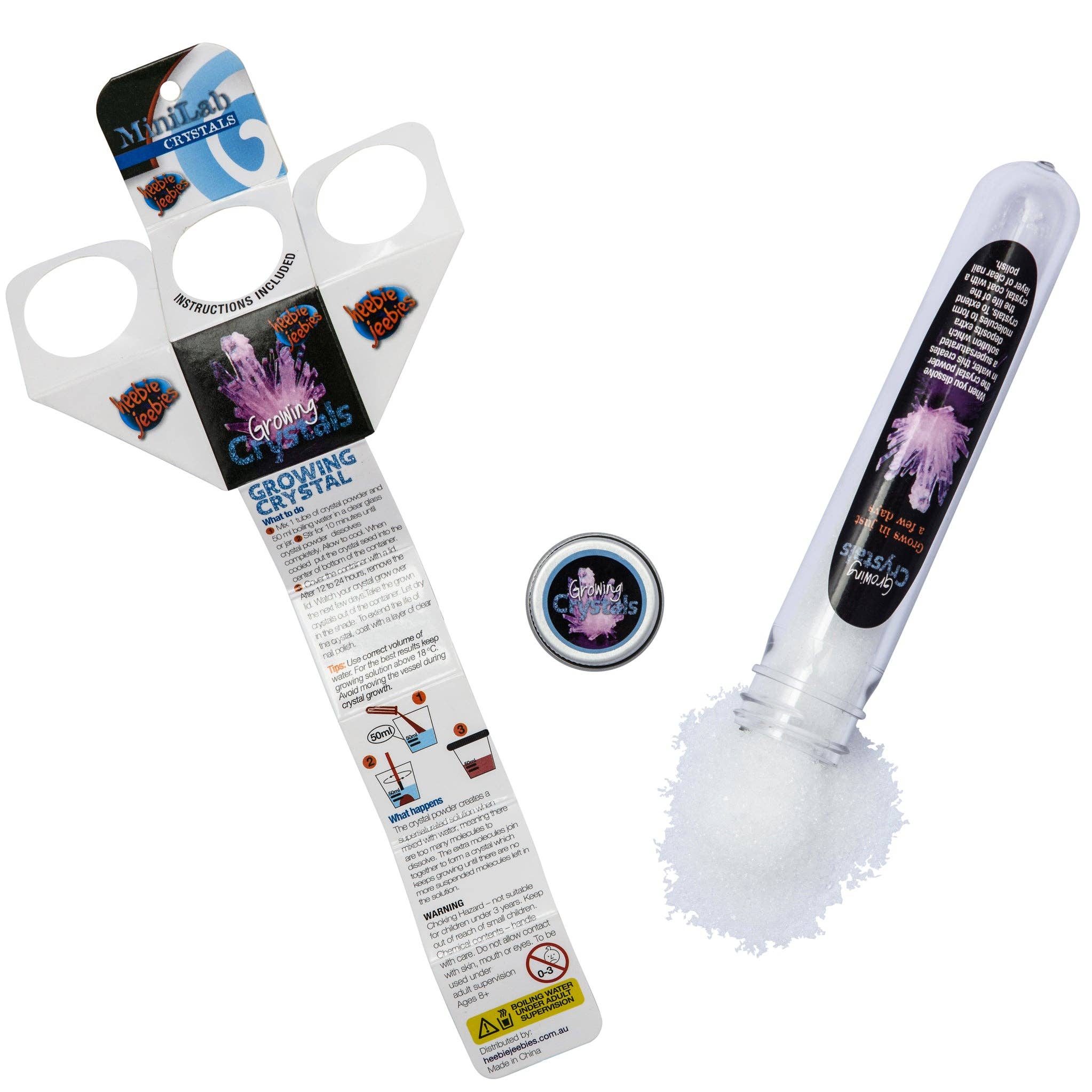Heebie Jeebies USA - Wholesale DIY Craft Kit - Kids - Growing Crystals in Scientific Test Tube10