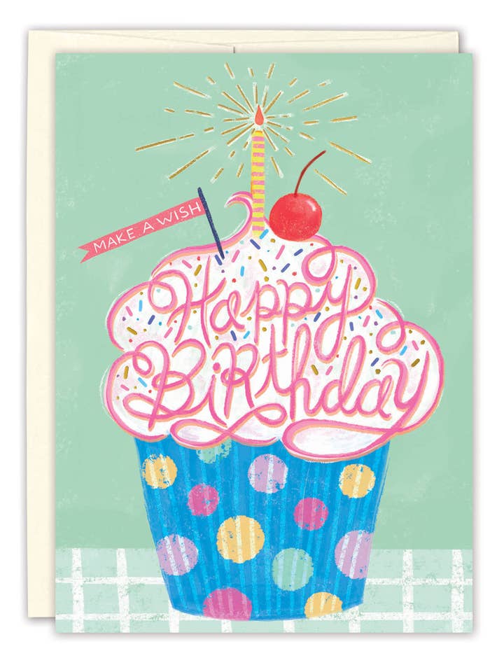 Cupcake Birthday Card for wholesale by Biely & Shoaf