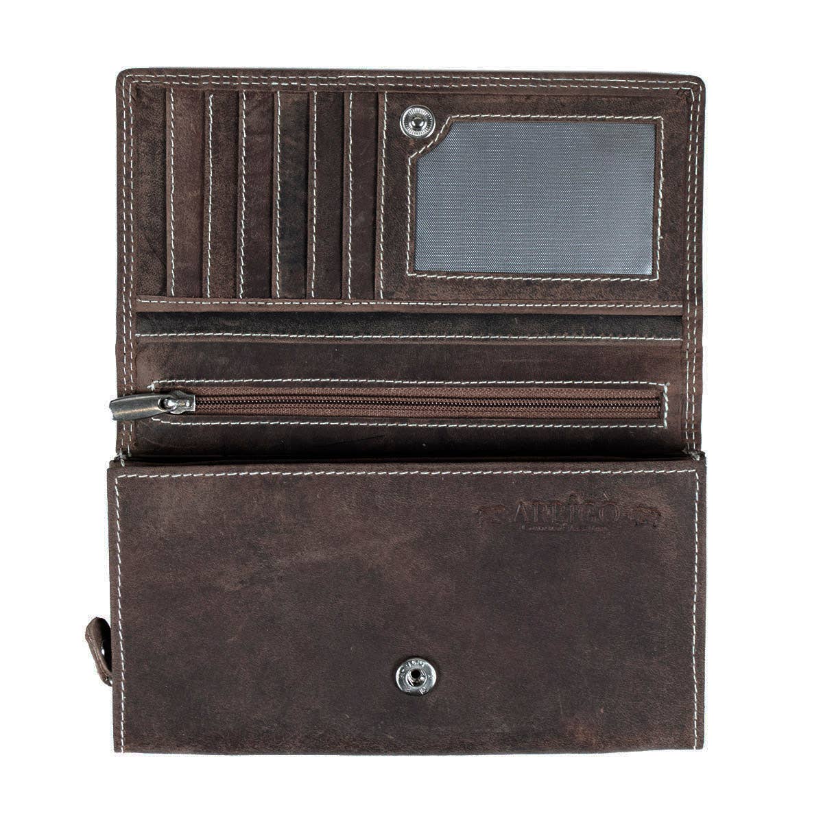 Arrigo - Wholesale Wallet - Women's - Large Buffalo Leather Wallet with Flap - 3 Colours - Arrigo5