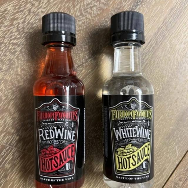 Fairhope Favorites, Inc. - Wholesale Hot Sauce - Red & White Wine Hot Sauce Mini Bottle Gift Set1