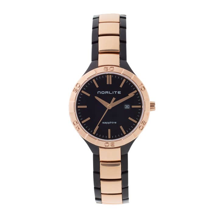 Ciondolo bicolore nero e oro rosa per la vendita all'ingrosso da parte di Norlite Denmark