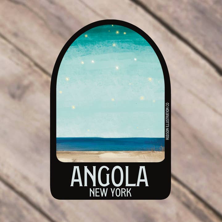 Angola New York Sticker/Magneet/Afdruk/Ansichtkaart voor wholesale door Hudson Illustration Co - About Town Co