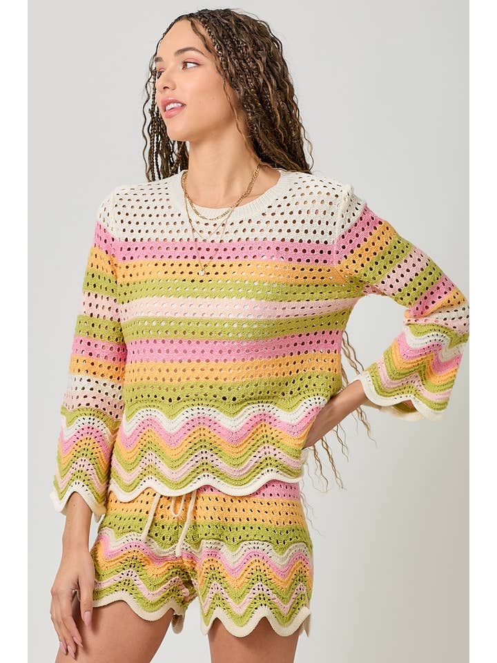 Mystree - Wholesale Pullover-trui - Dames - 61007 Open Stitch High Low Trui23