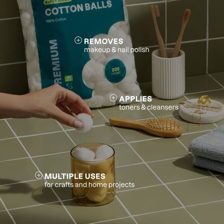 Cliganic - Wholesale Cotton Swab/Q-Tip - Organic Jumbo Cotton Balls3