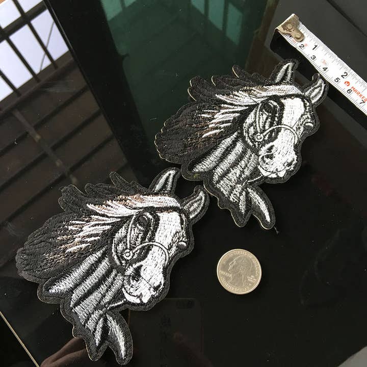 UNISHE - Vendita all'ingrosso Toppe - Toppe termoadesive fai da te di ispirazione etnica Sweat Blood Horse Design7