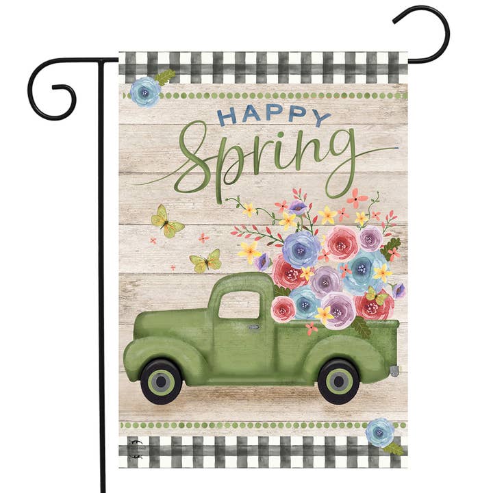 Briarwood Lane - Wholesale Flag - Happy Spring Pickup Truck Garden Flag