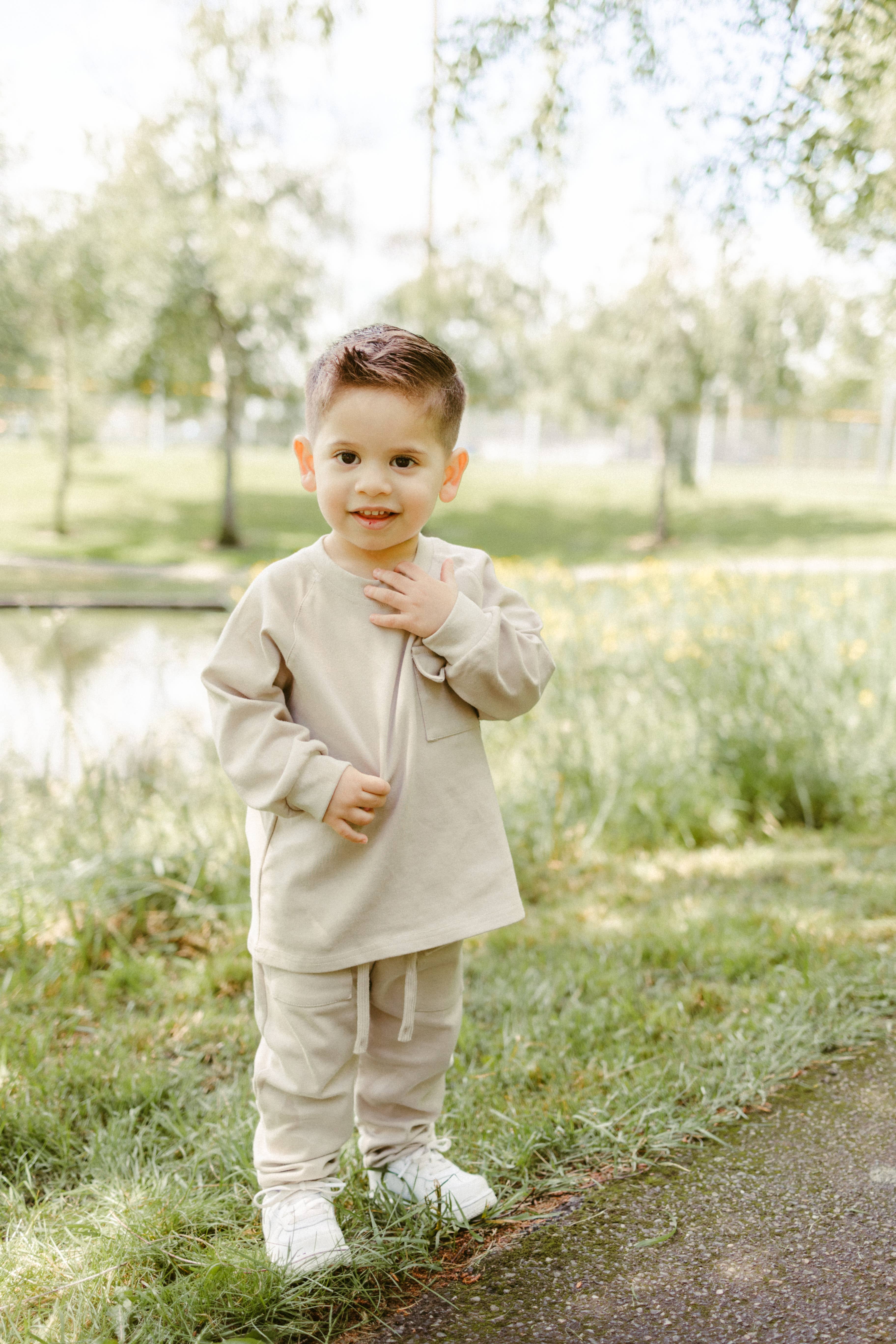Raglan Playwear Set in Pale Grey for wholesale on Faire9