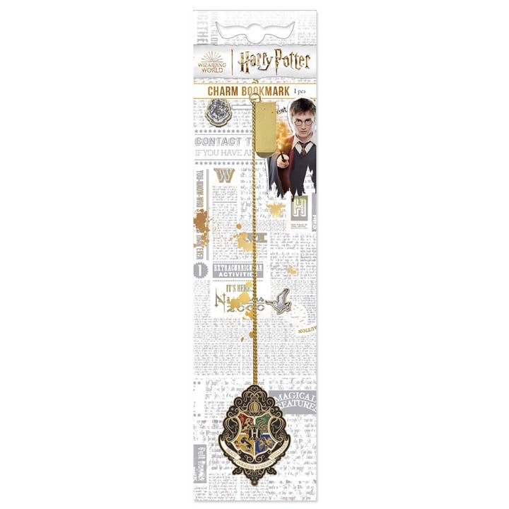 Paper House Productions - Wholesale Bookmark - Harry Potter Bookmark - Hogwarts Knockturn Crest Charm