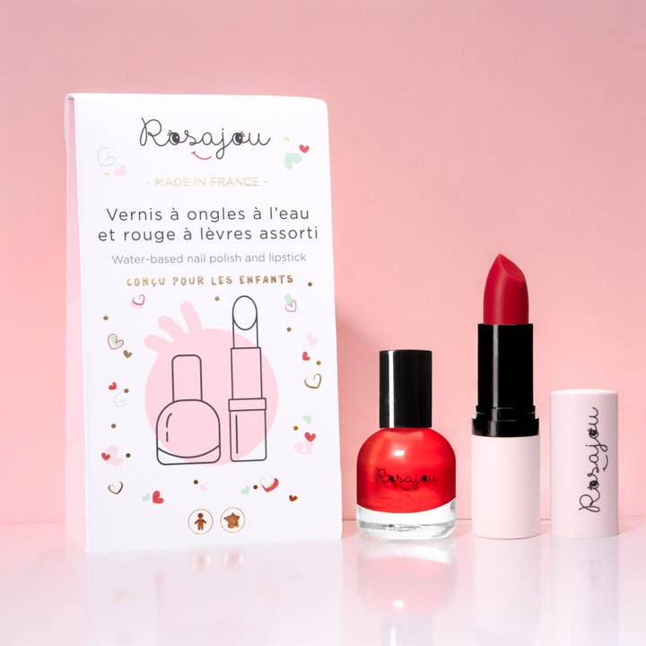 Duo set vegan lippenstift en nagellak "Madame" voor wholesale door Rosajou